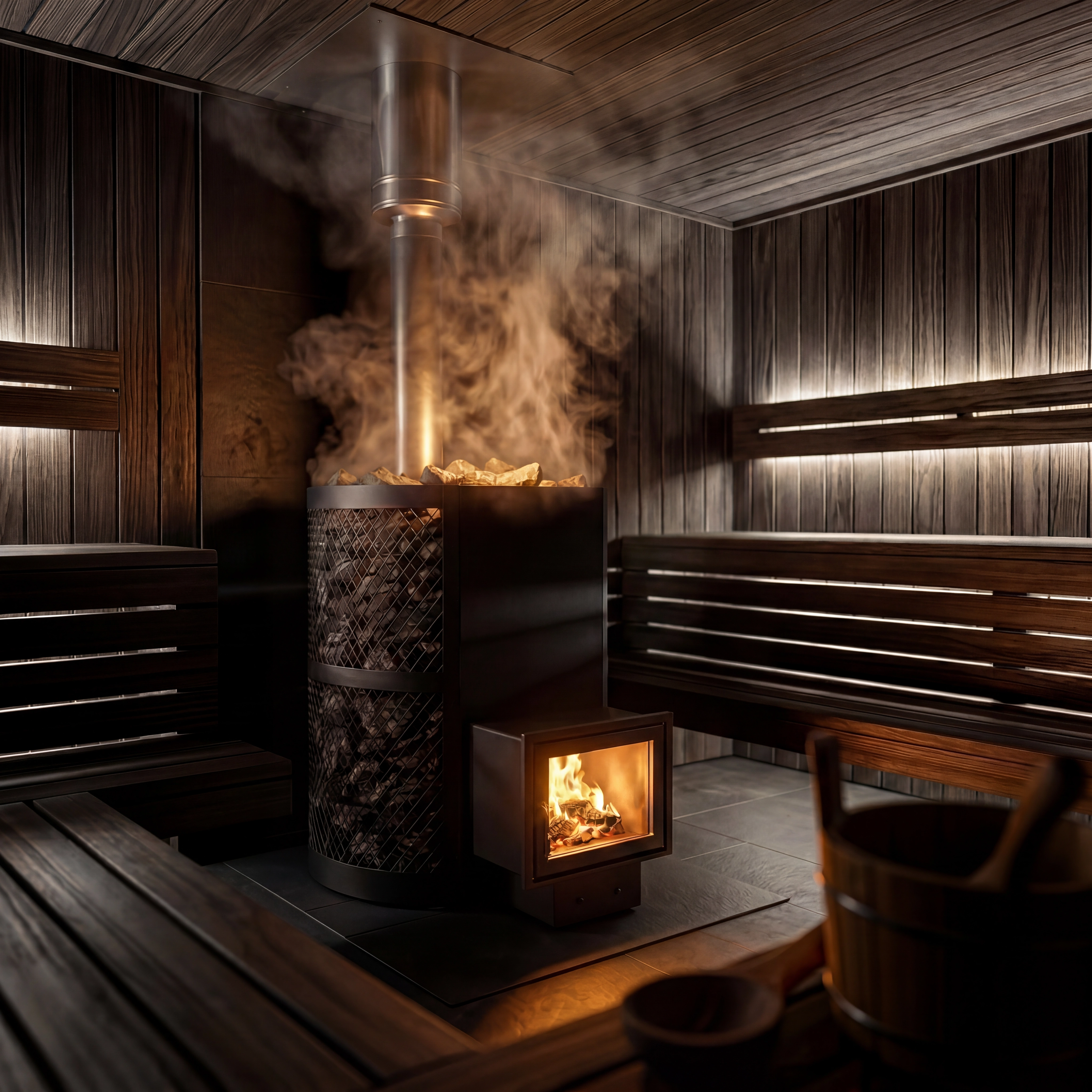 Печь для бани с закрытой каменкой Кубинка 14